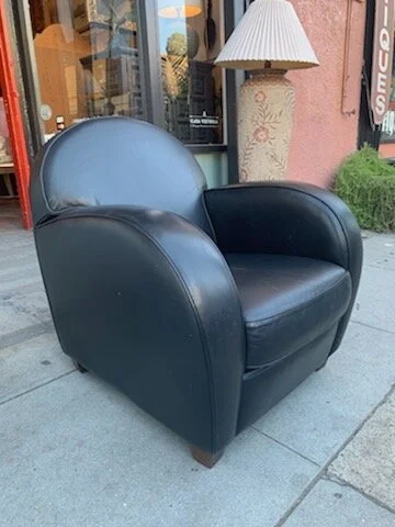 Natuzzi leather on sale club chair